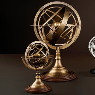 Globe S antique brass finish