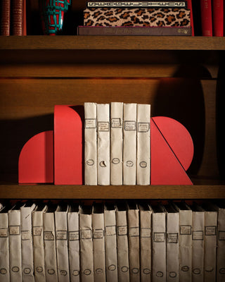 Cubist Bookends Set - Red
