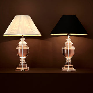 Table Lamp Noble Crystal incl white shade