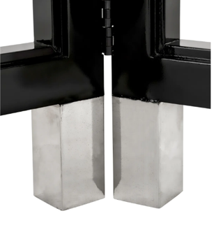 Folding Screen Geometric black finish