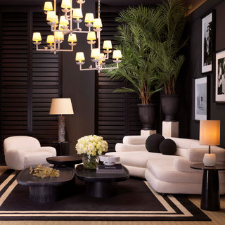Rug Celeste black & off-white 300 x 400 cm