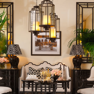 Lantern Monticello L cm black finish
