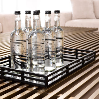 Tray Giacomo black finish rectangular