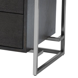 Dresser Durand charcoal oak veneer black nickel finish