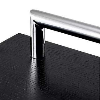 Nightstand Bedini polished stainless steel