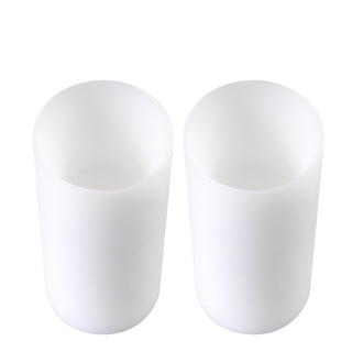 Artificial Candle deep ø 10 x H. 21 cm white S/2