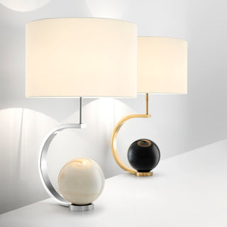 Table Lamp Luigi nickel finish incl shade