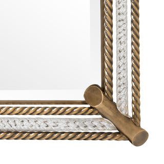 Mirror Civita vintage brass finish