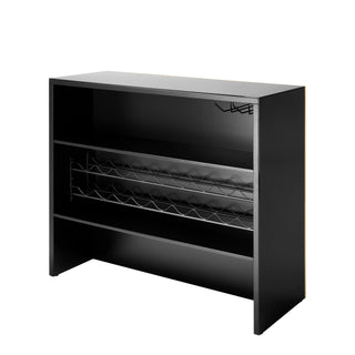 Bar Grimaldi gold finish black glass