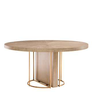 Dining Table Remington ø 152 cm washed oak veneer