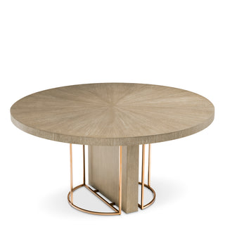 Dining Table Remington ø 152 cm washed oak veneer