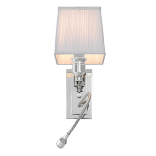 Wall Lamp Ellington nickel finish incl white shade