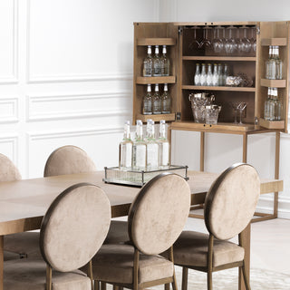 Tray Cora rectangular nickel finish