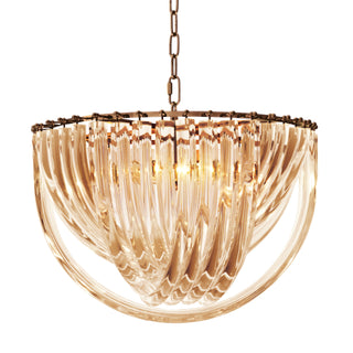 Chandelier Murano champagne 19.5 inch dia