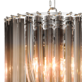 Chandelier Murano smoke 14 inch dia