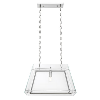 Chandelier Azure S nickel finish bevelled glass