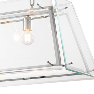 Chandelier Azure L nickel finish bevelled glass