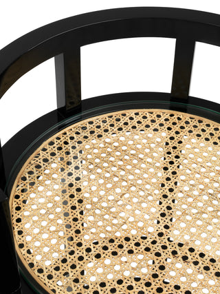 Trolley Bahamas black finish natural cane
