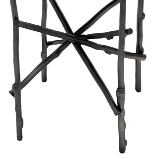Side Table Tomasso bronze finish portoro marble