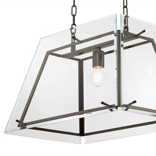 Chandelier Azure S bronze finish bevelled glass