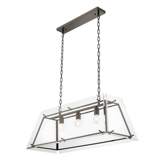 Chandelier Azure L bronze finish bevelled glass