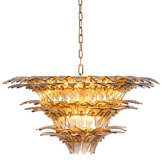 Chandelier Italo light brushed brass finish