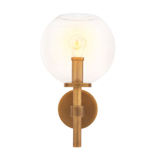Wall Lamp Jade antique brass finish glass
