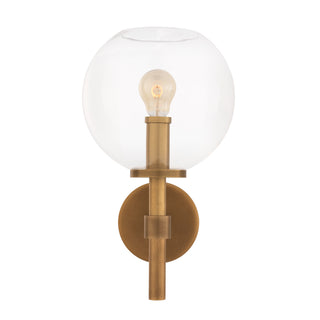 Wall Lamp Jade antique brass finish glass