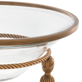 Bowl Tassel vintage brass finish