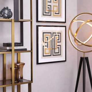 Floor Lamp Cassini antique brass finish