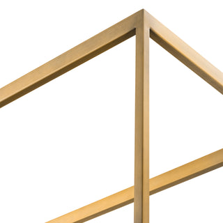 Cabinet Omega brushed brass finish smoke glass