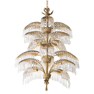 Chandelier Hildebrandt XL vintage brass finish UL