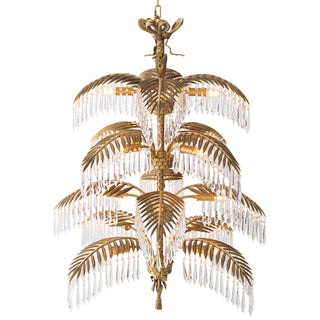 Chandelier Hildebrandt XL vintage brass finish UL