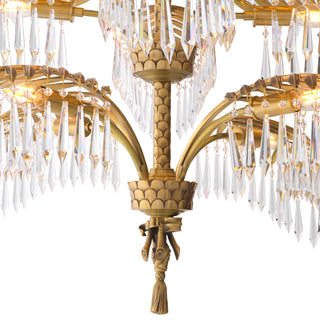 Chandelier Hildebrandt XL vintage brass finish UL