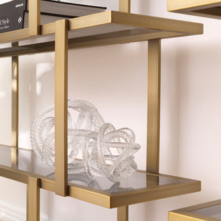 Cabinet Nesto brushed brass finish