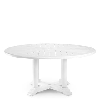Outdoor Dining Table Bell Rive round L white
