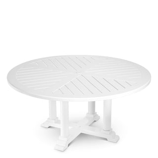 Outdoor Dining Table Bell Rive round L white