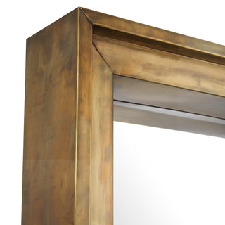 Mirror Magenta rectangular L vintage brass finish