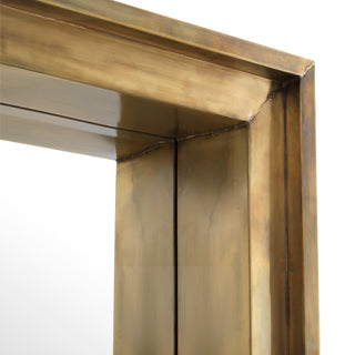 Mirror Magenta rectangular L vintage brass finish