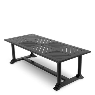 Outdoor Dining Table Bell Rive rectangular black