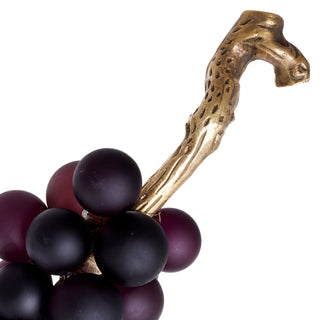 Object French Grapes purple vintage brass finish