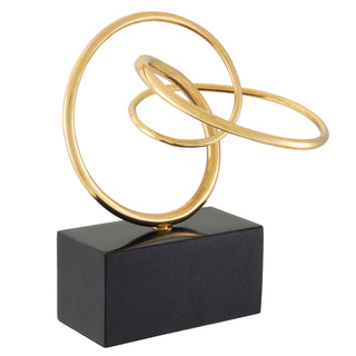 Object Frank polished brass granite base