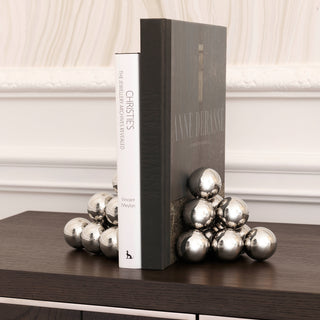 Bookend Carioca set of 2 nickel finish