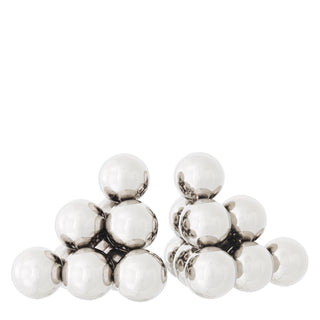 Bookend Carioca set of 2 nickel finish