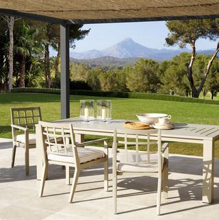 Outdoor Dining Chair Cap-Ferrat sand sunbrella canvas