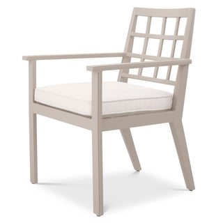 Outdoor Dining Chair Cap-Ferrat sand sunbrella canvas