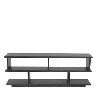 Cabinet Garcia low charcoal grey oak veneer