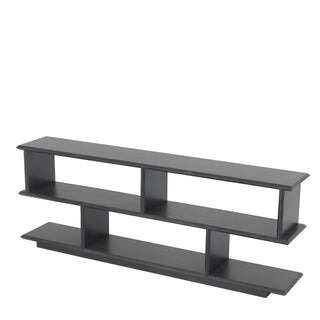 Cabinet Garcia low charcoal grey oak veneer