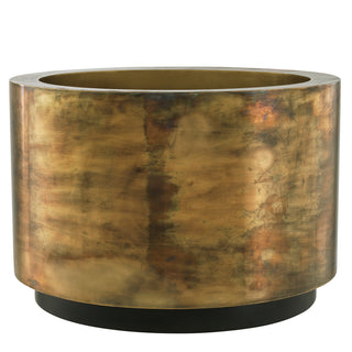 Planter Jasper round L vintage brass finish