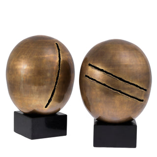 Object Artistic vintage brass finish set of 2
